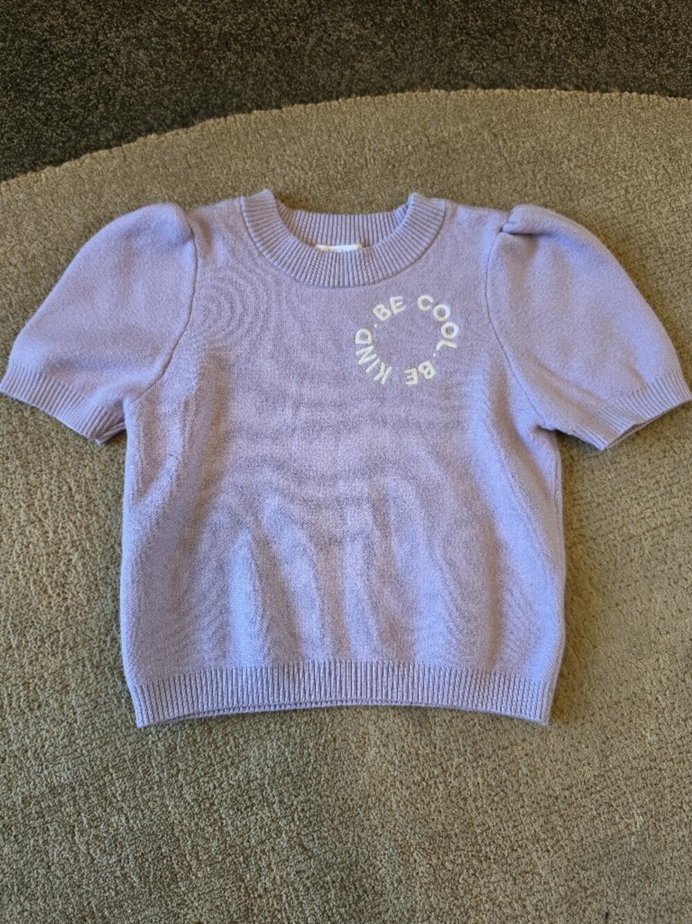 Grayson Mini Kids Lilac Puff Sleeve Knit Top Size 5T - NWOT